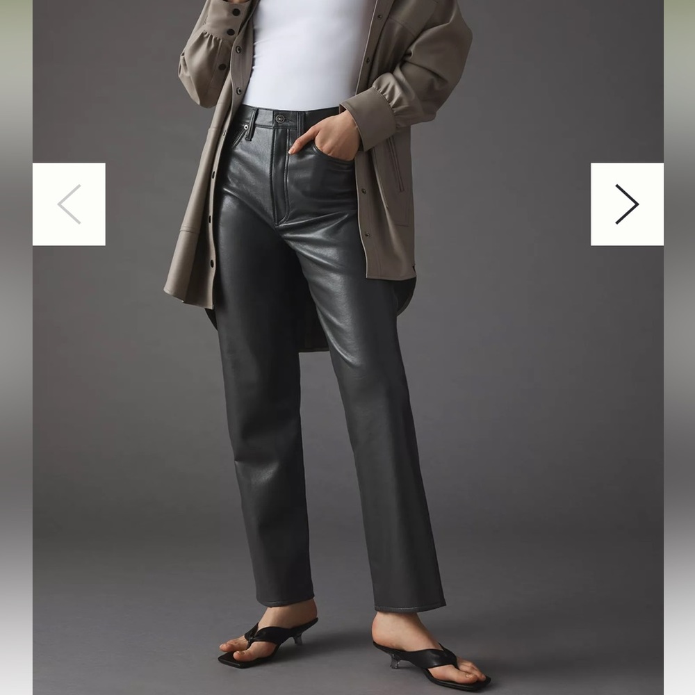Anthropologie leather pants size 28 NWT